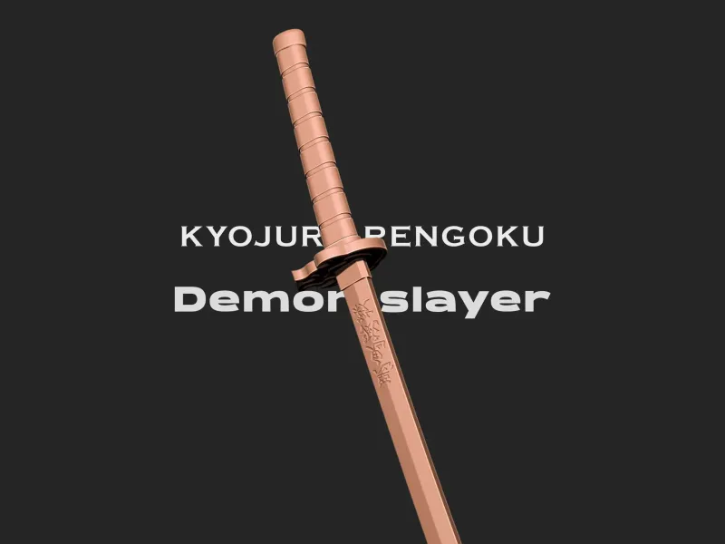Katana Rengoku Demon slayer - 3D print model