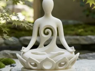 Abstract Zen Lotus Meditator