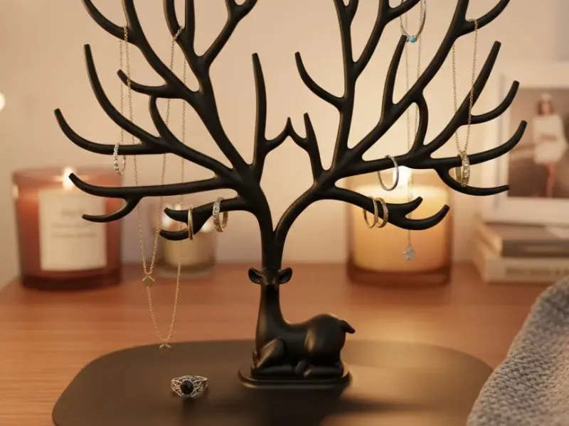 Supporto per accessori a forma di cervo e albero