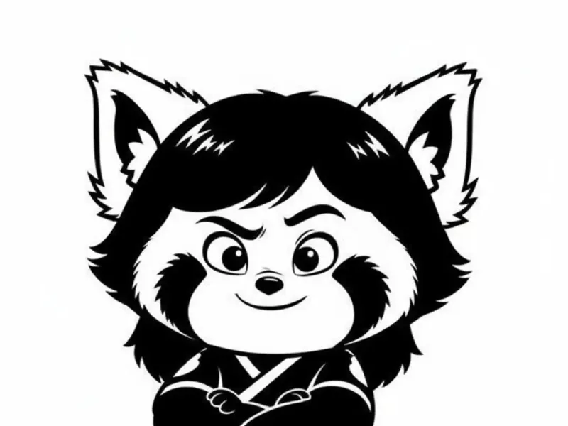 Turning Red – Panda Hero Silhouette