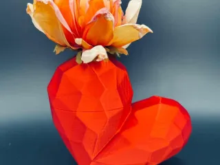 Heart flower holder valentines decor