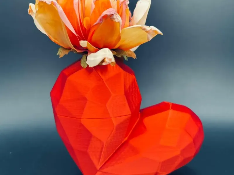 Heart flower holder valentines decor