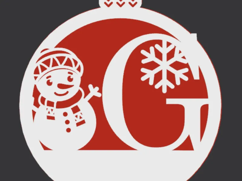 Christmas Tree Ornamnet, Letter G
