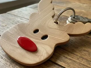 Rudolph Reindeer Keychain | Easy Print Christmas Gift 🦌