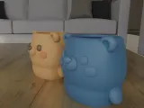 Cute Bear Planter Pot STL File for 3D Printing-1