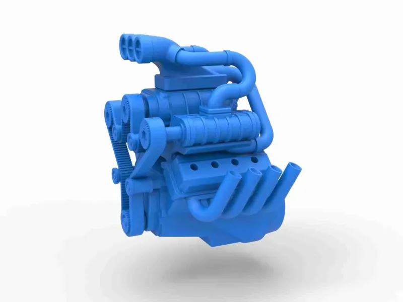 Engine V8 with triple supercharger Version 1 Scale 1:25