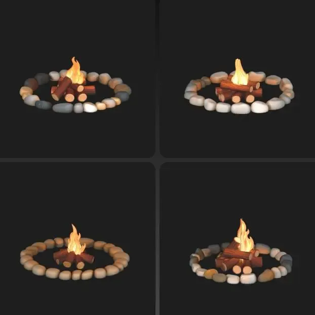 4X Camp fire / lagerfeuer