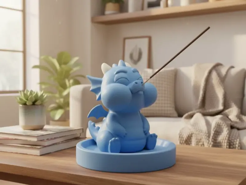 Sneezy Dragon Incense Holder - Cute 3D Print!