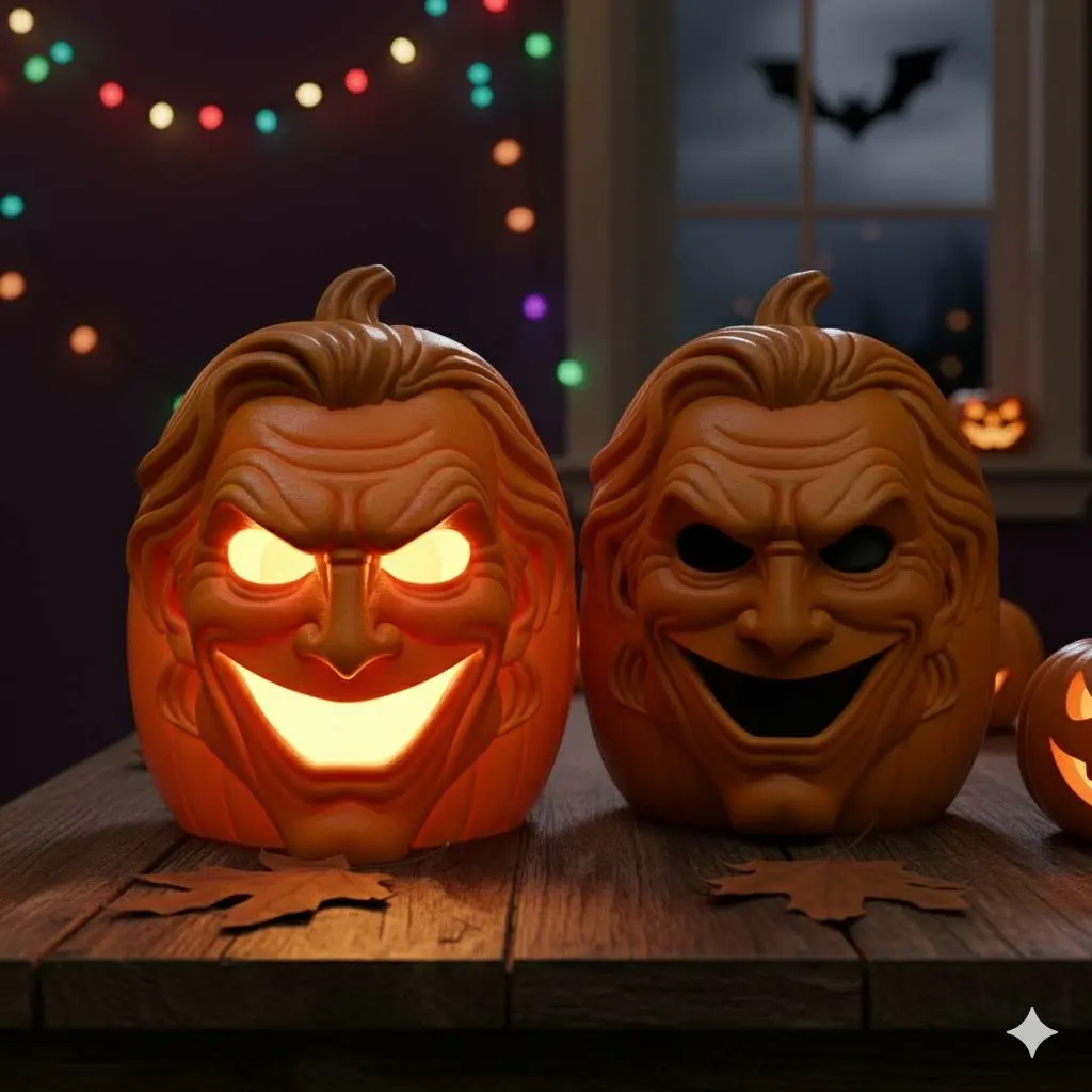 Joker Pumpkin Halloween Lamp $ Decor