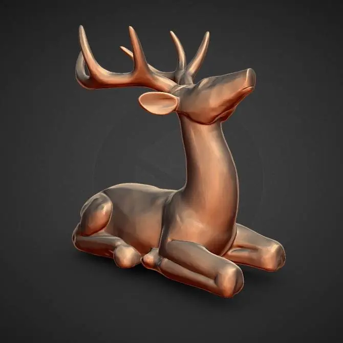 winter deer sculpture statue decoration