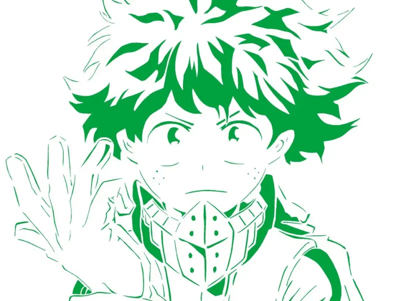Izuku Midoriya stencil 4