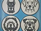 Dog Coasters - Customizable Name - AMS-4