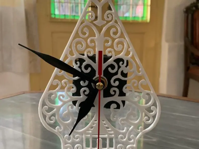 Javanese ethnic pattern desk clock