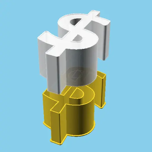 Dollar Sign, nestable box (v1)