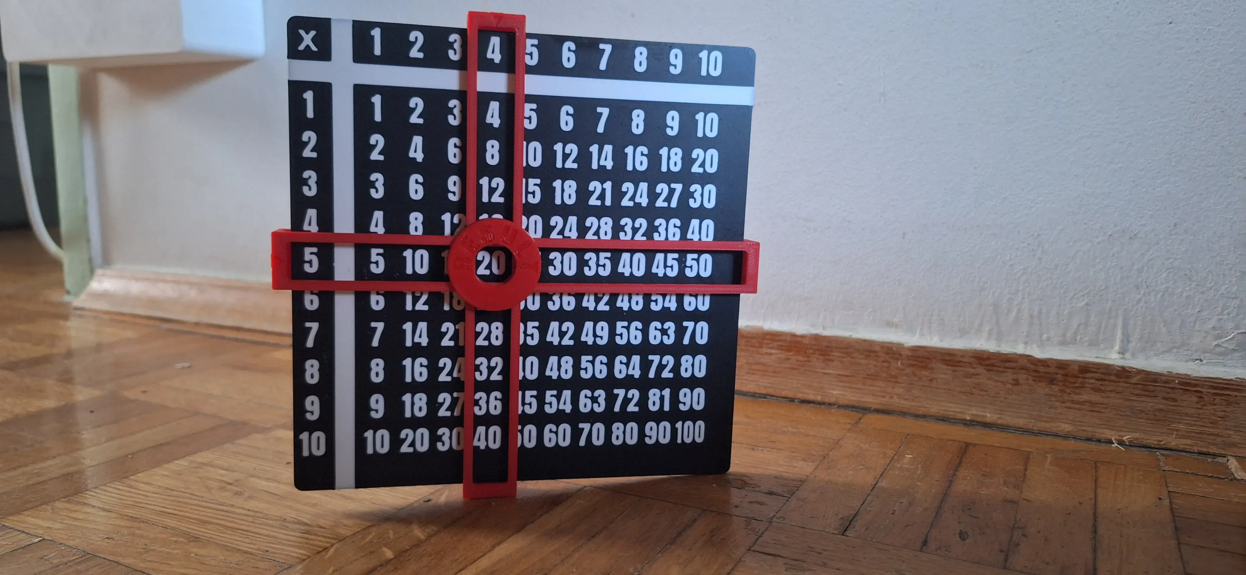 Multiplication table - manual calculator