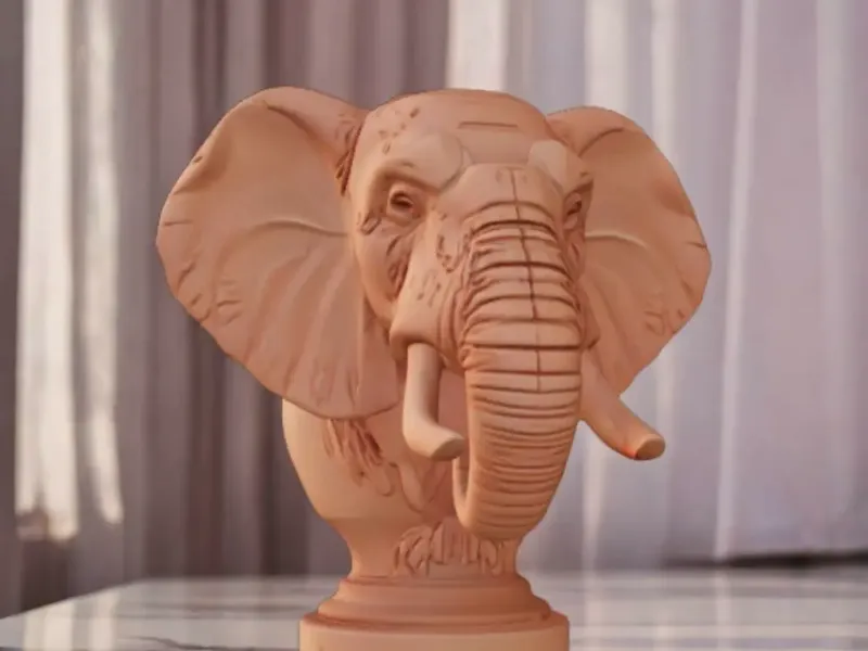 Elephant (Carved Style)