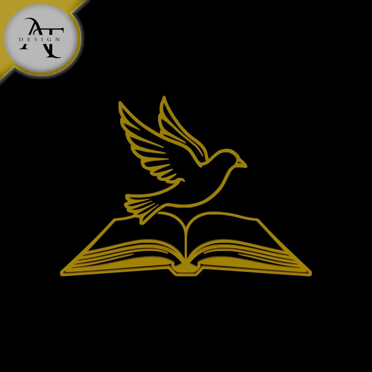 Bird and book - Line Art - 2D Wall Art Decor