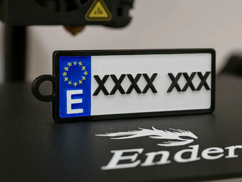 Llavero Matrícula Personalizada para Europa