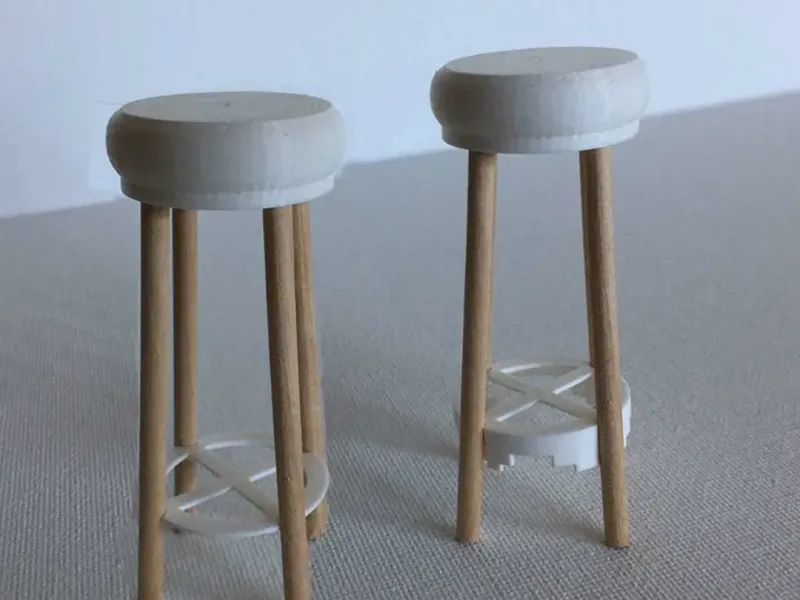 cute miniature dollhouse bar stool top seat