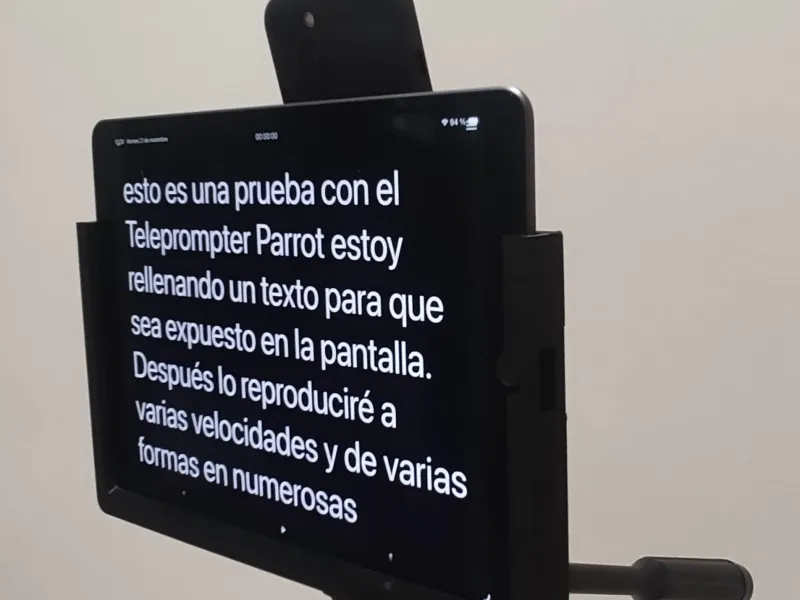 Soporte iPad y smartphone - Grabación videos telepromter