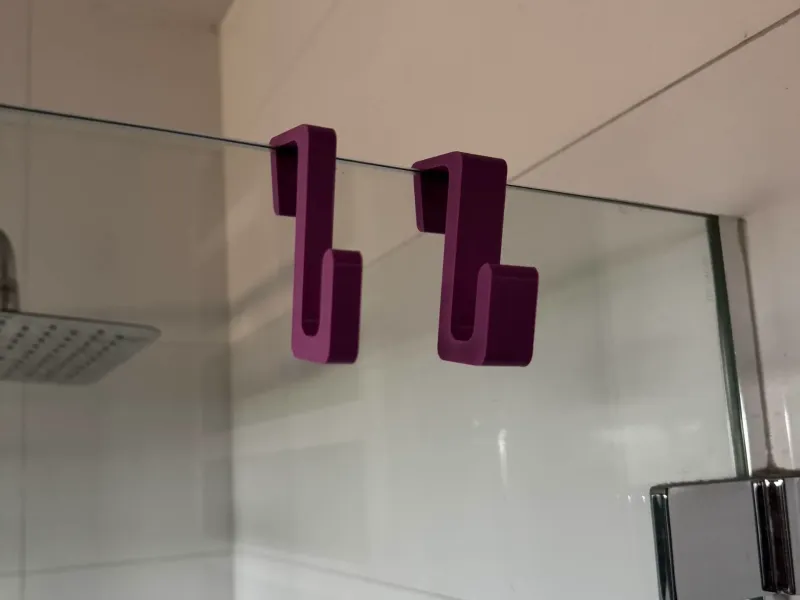 towel shower glass mount holder