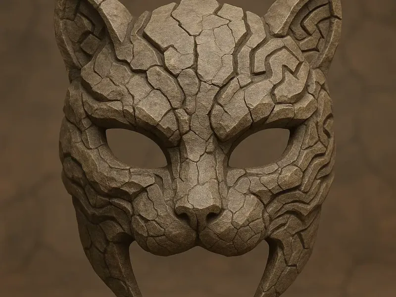 Stoneveil Cat Mask