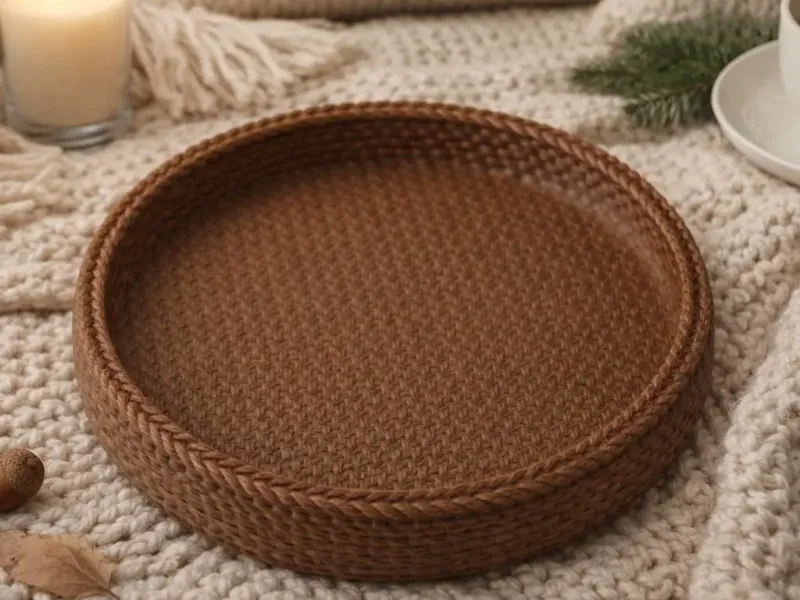 Knitted Texture Tray – Cozy Decorative Catchall