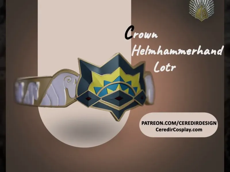 Helm Hammerhand Crown lord of the rings 3D DIGITAL DOWNLOAD