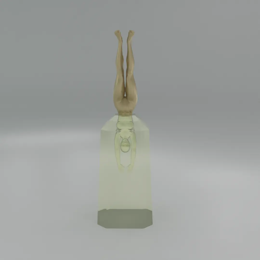 Swimming Pool Diving Jump Sculpture for LED LAMP