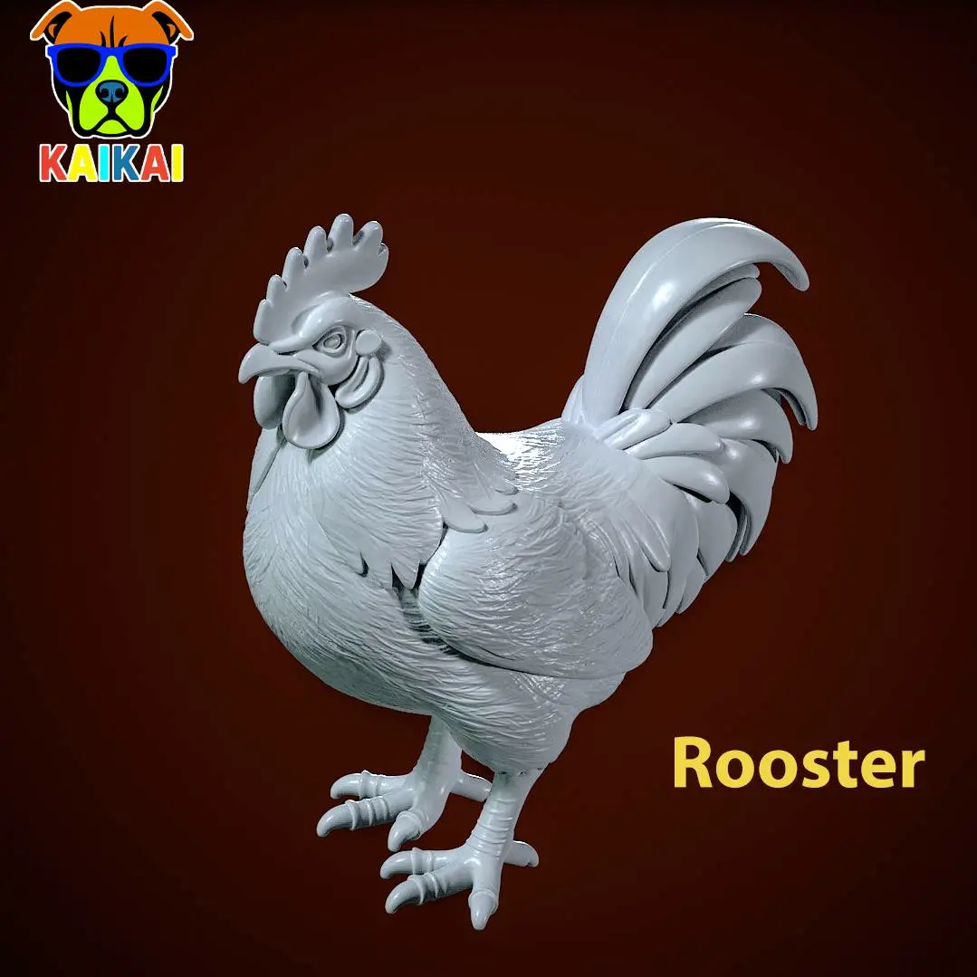 Other STL Download - Rooster statue - animal decor - 3D printby Rubber Duck