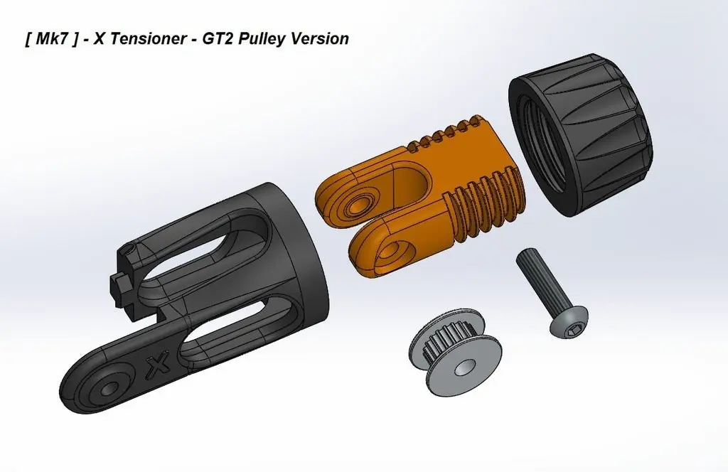 Cr10 x Belt tensioner uses existing parts￼