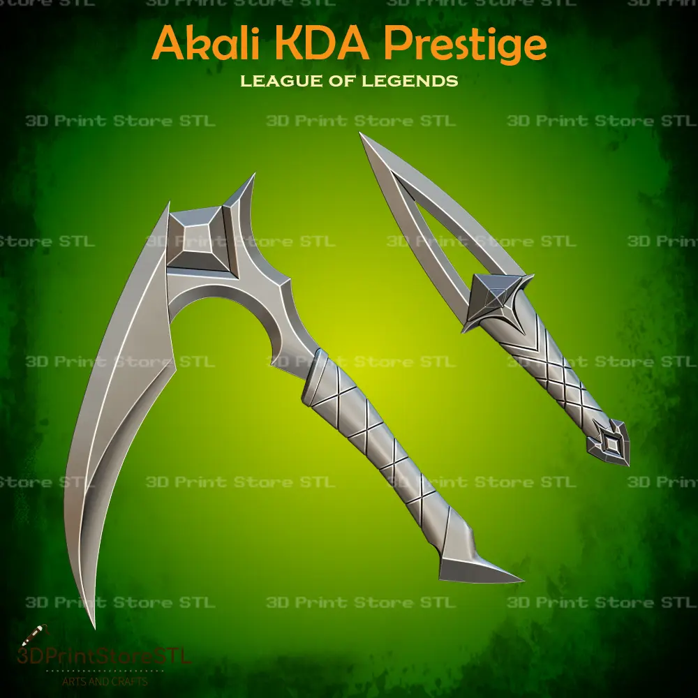 Akali KDA Prestij Cosplay League of Legends - STL Dosyası