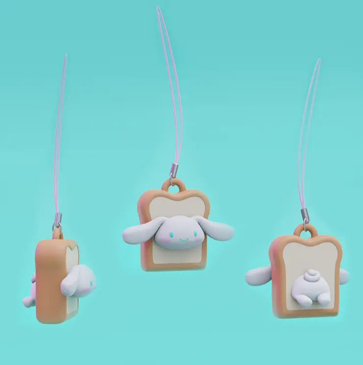 Cinnamoroll Bread Keychain charm