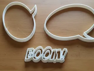 BOOM! Comic Book Effect Cookie Cutter