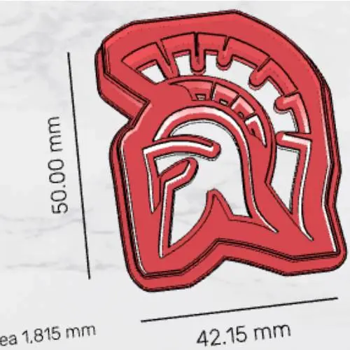 Trojan Head Cookie Cutter-Imprint and Cut