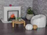 1:12 ölçekli Modern Şömine - bebek evi mobilyaları-6