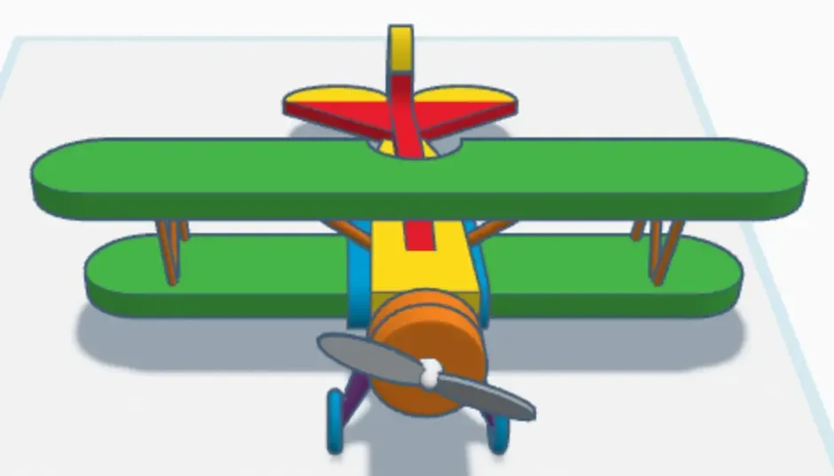 Tinkercad Biplane Toy / Model