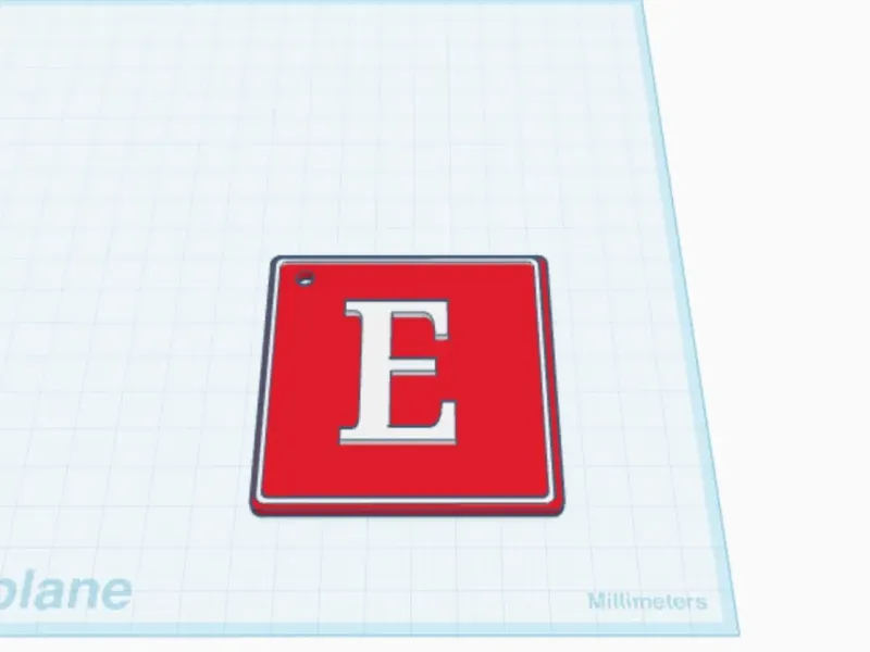 keychain letter E
