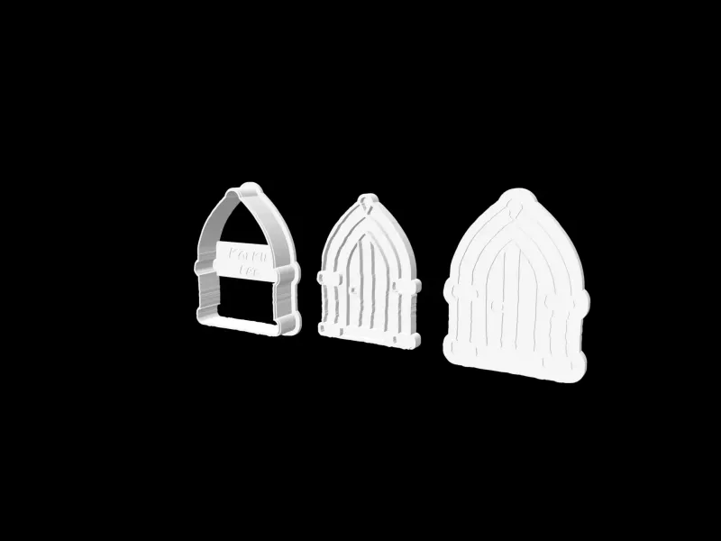 Castle Door - Cookie Cutter with stamp and embosser