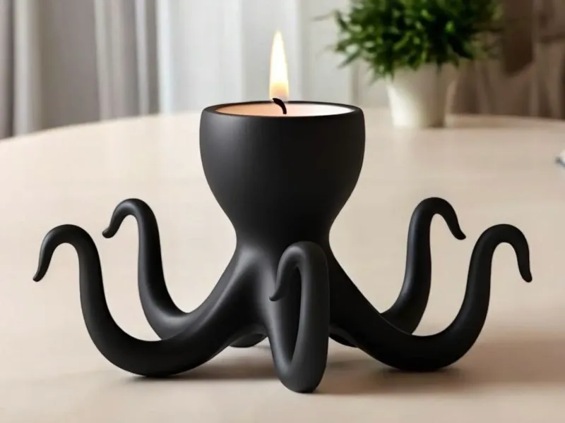Minimalist Design Octopus Tealight or LED Holder