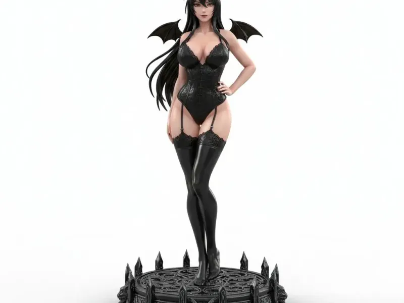 Dark Gothic Succubus Queen – Fantasy 3D Model
