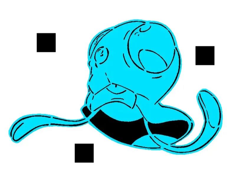 072 Tentacool stencil + 2D