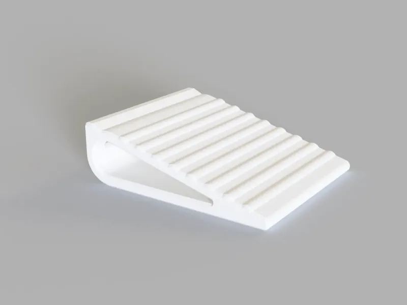 Fermaporta Minimalista – Cuneo per Porta Stampato in 3D Moderno con Nervatura