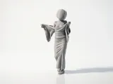 Lady Undressing Figurine Female Figure 3D Printable-1