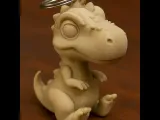 Cute Mini Trex + Keychain-0