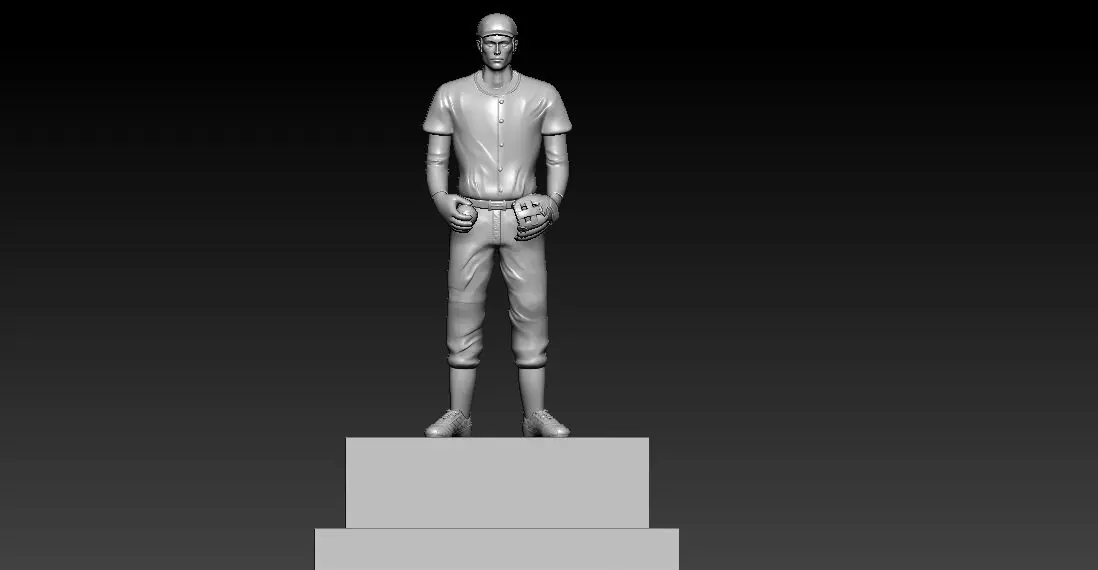 BASEBALL PLAYER TROPHY STATUE DESTOP - 3D PRINT