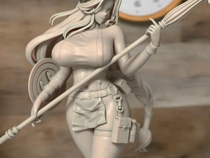 Sexy Maiden Fan Art Sculpture