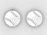 Soda Tab Opener Keychain I love Baseball-4