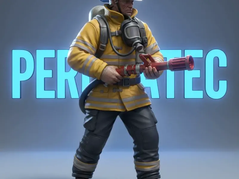 firefighter in action