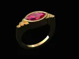 Marquise diamond ring  (Ruby Ring)-0